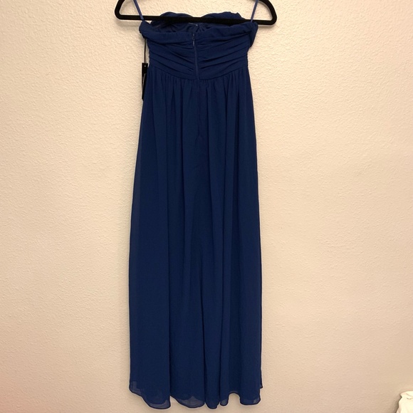 Lulu's Blue Prom Dress with Elegant Design - Picture 5 of 6
